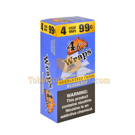 4 Kings Blueberry Wraps 99c Pre-Priced 30 Pouches of 4