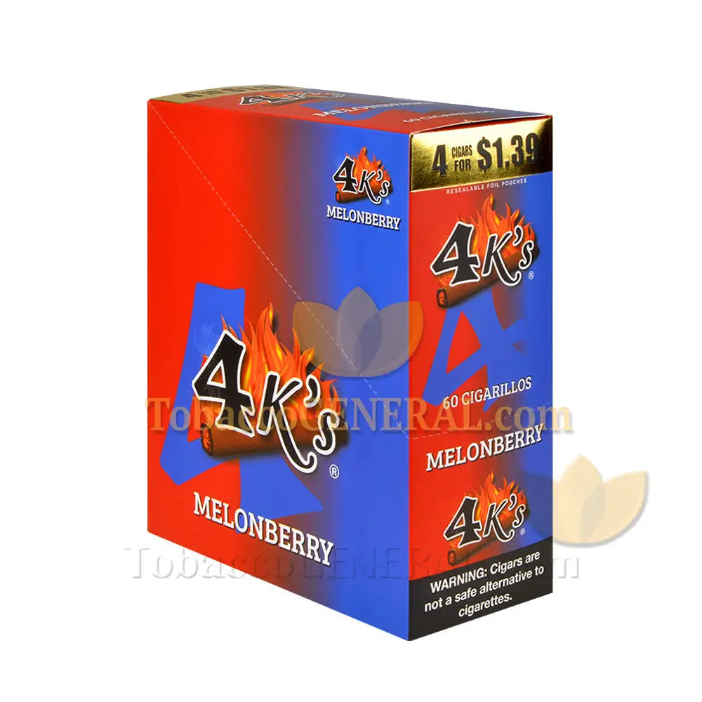 4 Kings Cigarillos 15 Packs of 4 Pre-Priced 1.39 Melonberry