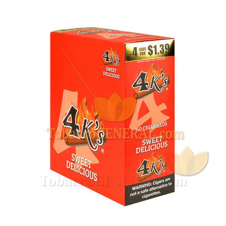 4 Kings Cigarillos 15 Packs of 4 Pre-Priced 1.39 Sweet Delicious