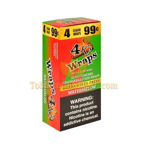 4 Kings Watermelon Wraps 99c Pre-Priced 30 Pouches of 4