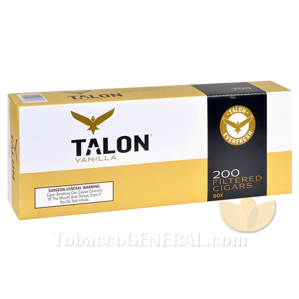 Talon Vanilla Filtered Cigars 10 Packs of 20