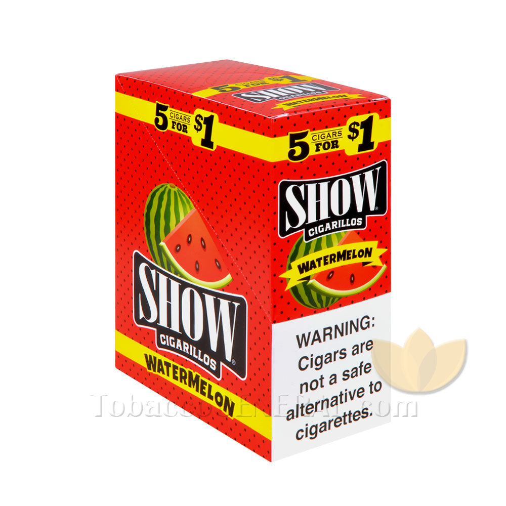 Show Cigarillos Watermelon Pre Priced 15 Packs of 5