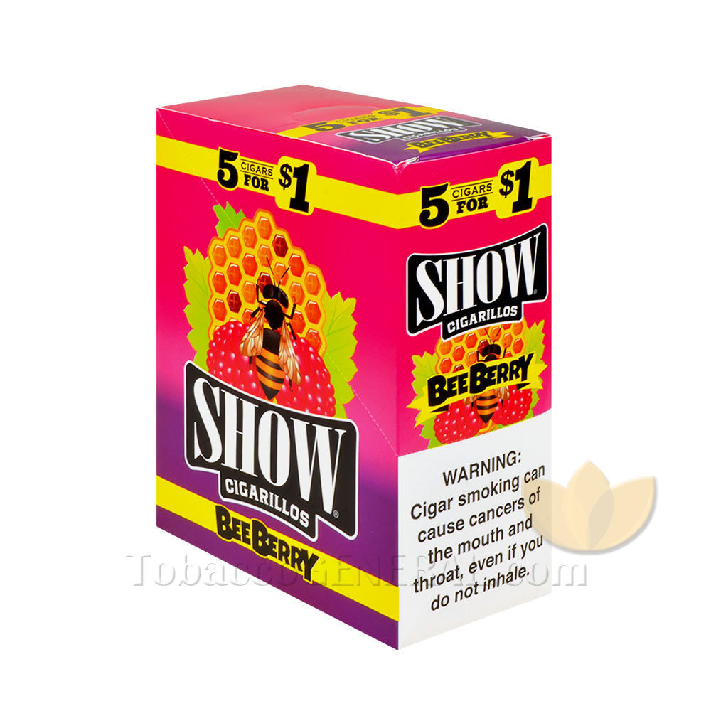 Show Cigarillos Bee Berry Pre Priced 15 Packs of 5