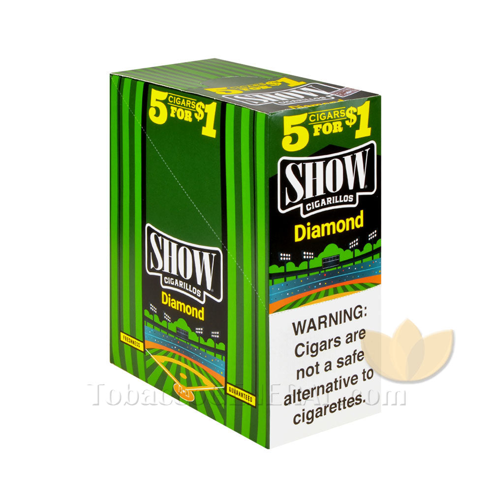 Show Cigarillos Diamond Pre Priced 15 Packs of 5