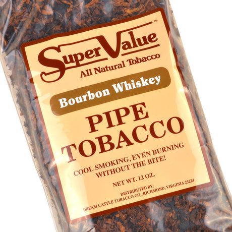 Super Value Bourbon Whiskey Cavendish Pipe Tobacco 12 oz. Pack