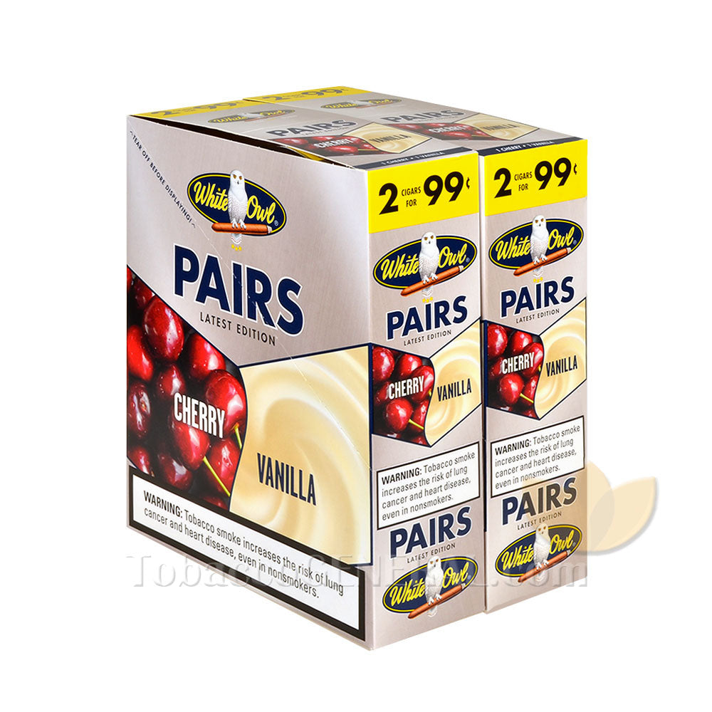 White Owl Pairs Cherry/Vanilla Cigarillos 99c Pre-Priced 30 Packs of 2