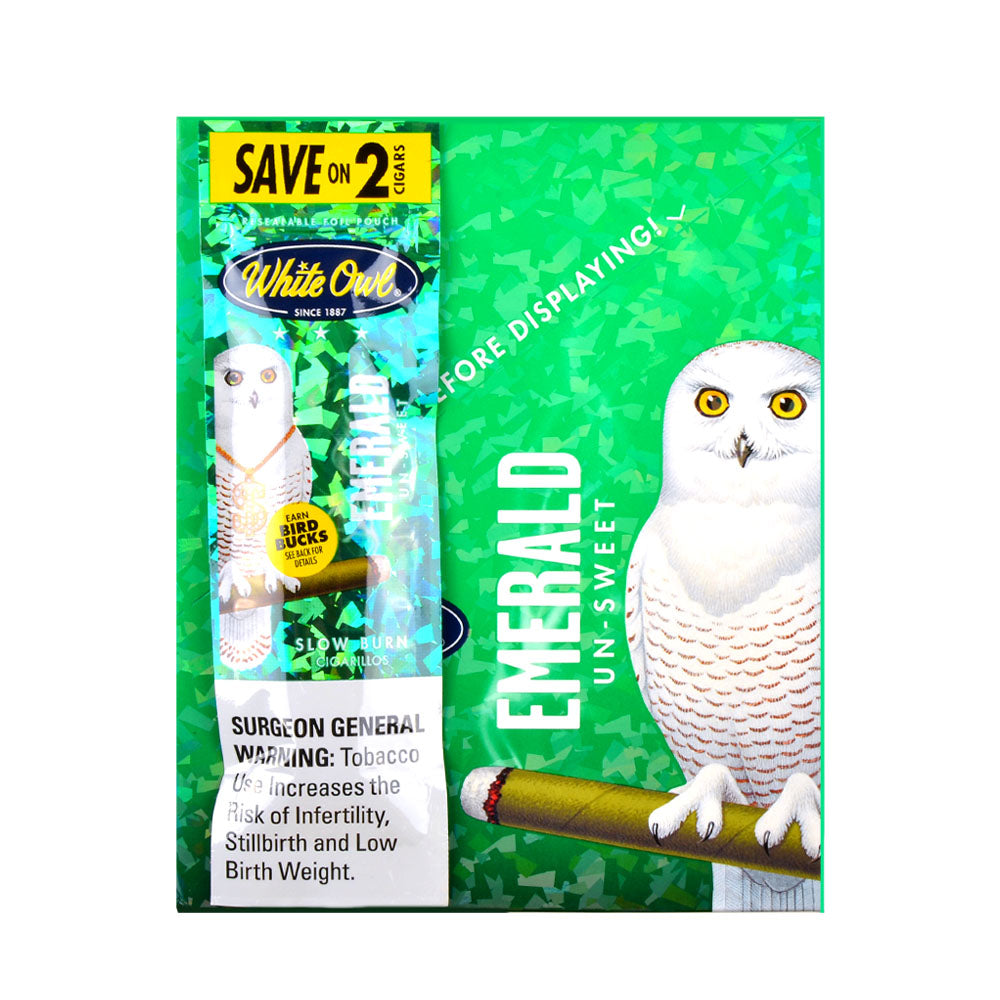 White Owl Cigarillos 30 Packs of 2 Cigars Emerald