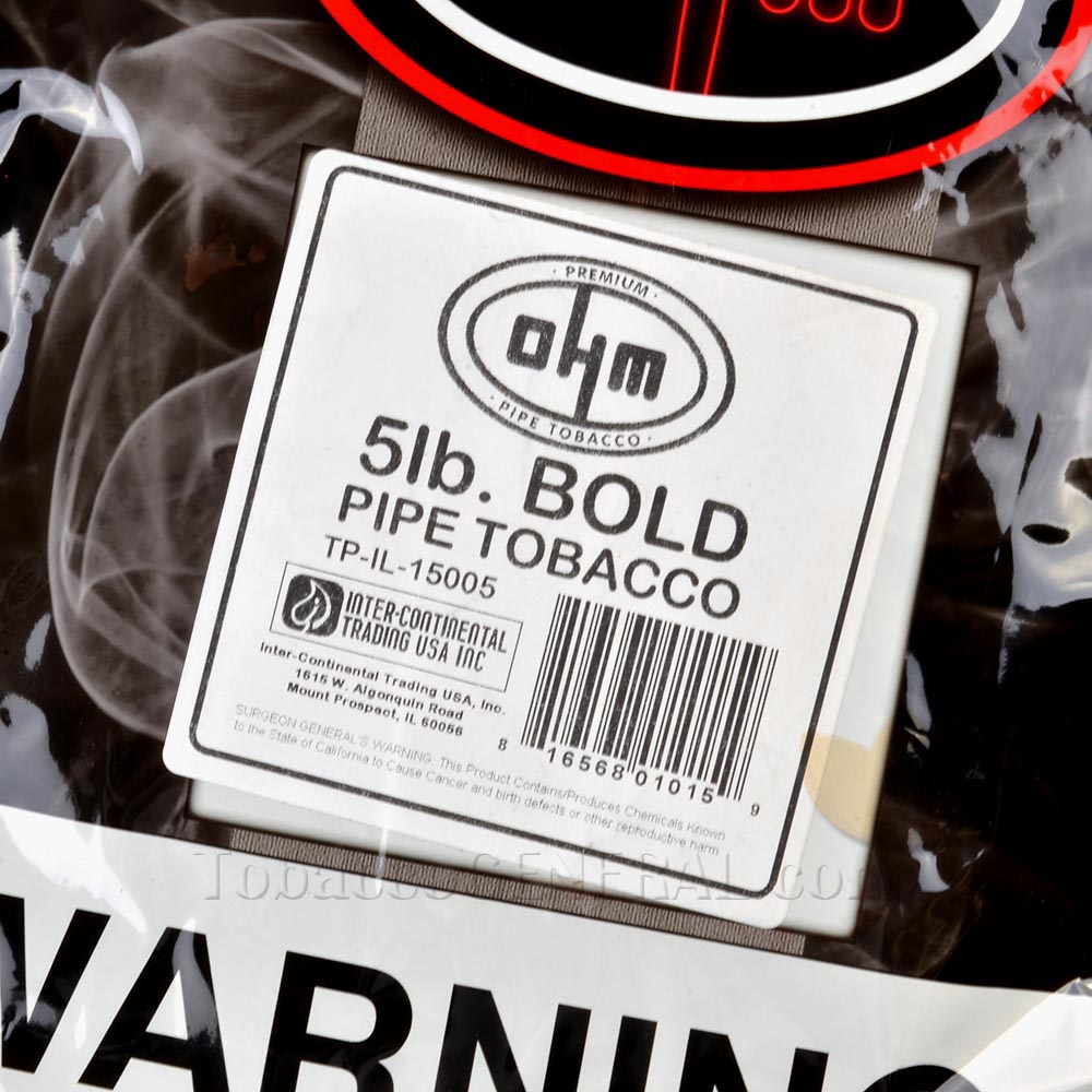 OHM Bold Pipe Tobacco Pack 5 Lb. Pack – Tobacco General