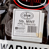 OHM Mint (Menthol) Pipe Tobacco Pack 5 Lb. Pack