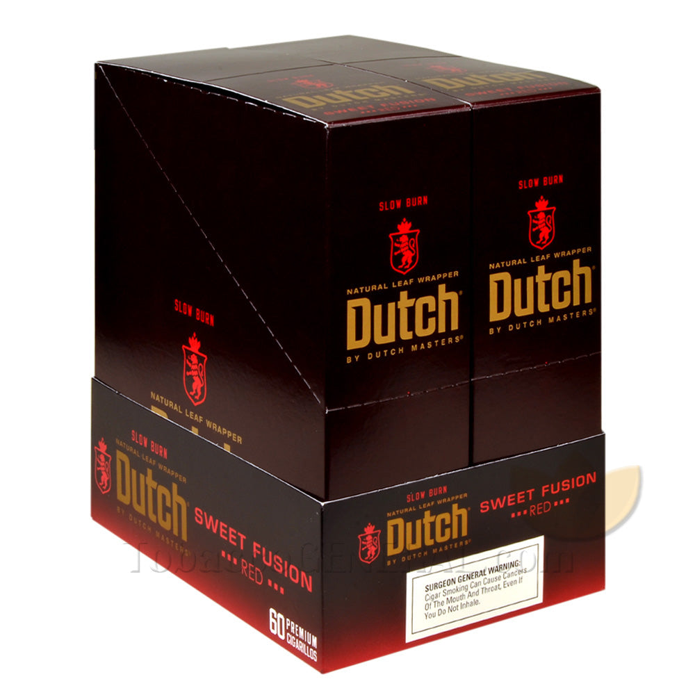 Dutch Masters Foil Sweet Fusion (Red) 1.29 Pre-Priced Cigarillos 30 Packs of 2