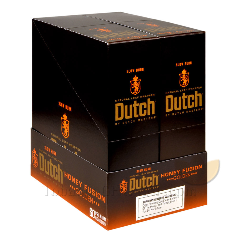 Dutch Masters Foil Honey Fusion (Golden) 1.29 Pre-Priced Cigarillos 30 Packs of 2