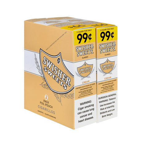 Swisher Sweets Cream Cigarillos 99c Pre-Priced 30 Packs of 2