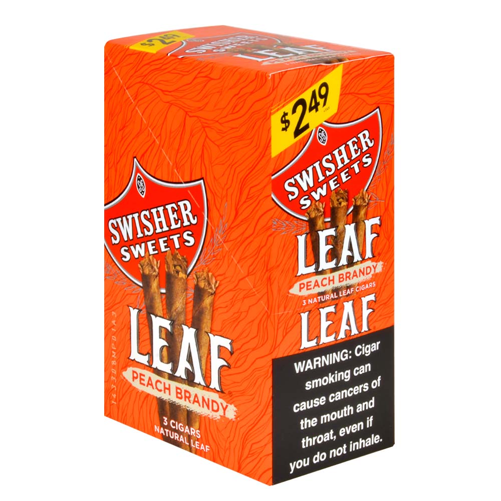 Swisher Sweets Leaf Peach Brandy Cigars 3 for 2.49 Pre-Priced 10 Packs of 3