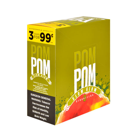 Pom Pom Cigarillos 99 Cent Pre Priced 15 Packs of 3 Cigars Slow Glow