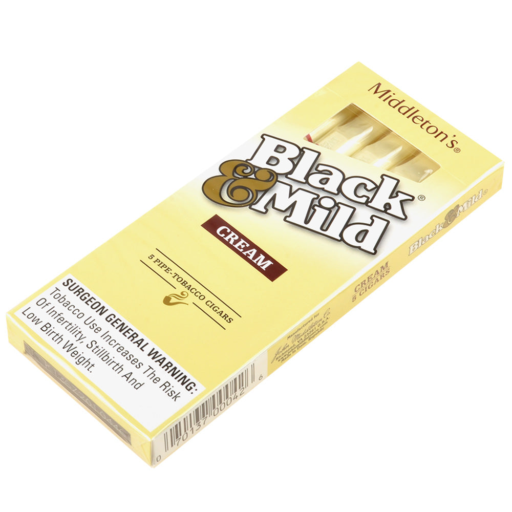 Middleton's Black & Mild Cream Cigars 10 Packs of 5