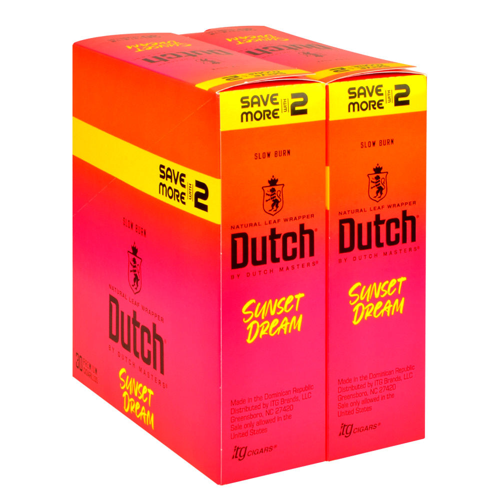 Dutch Masters Foil Fresh Sunset Dream Cigarillos 30 Packs of 2