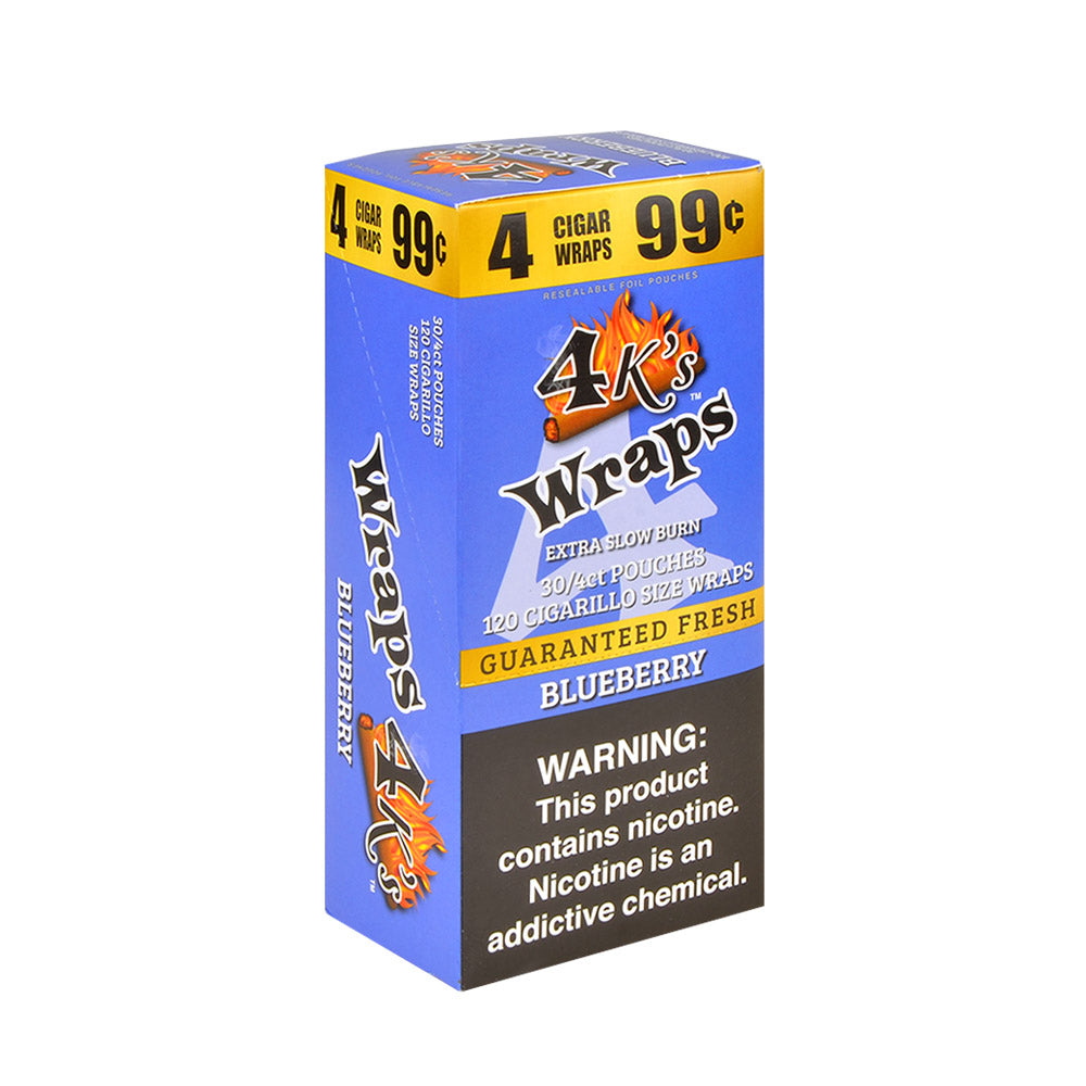 4 Kings Blueberry Wraps 99c Pre-Priced 30 Pouches of 4