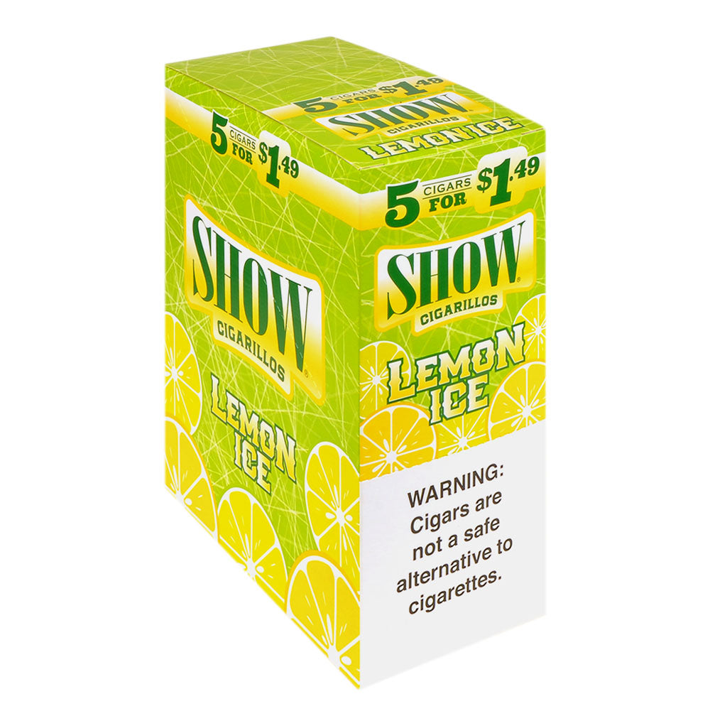 Show Cigarillos Lemon Ice 1.49 Pre-Priced 15 Packs of 5