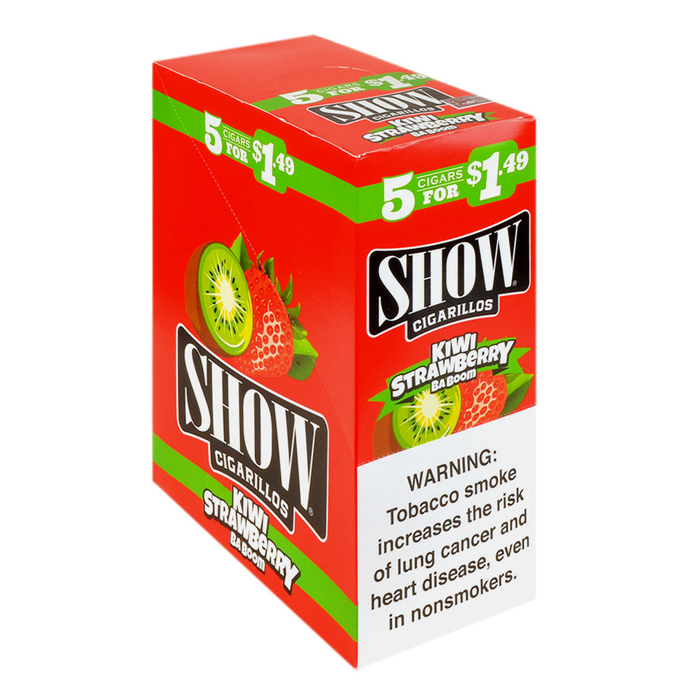 Show Cigarillos Kiwi Strawberry 1.49 Pre-Priced 15 Packs of 5