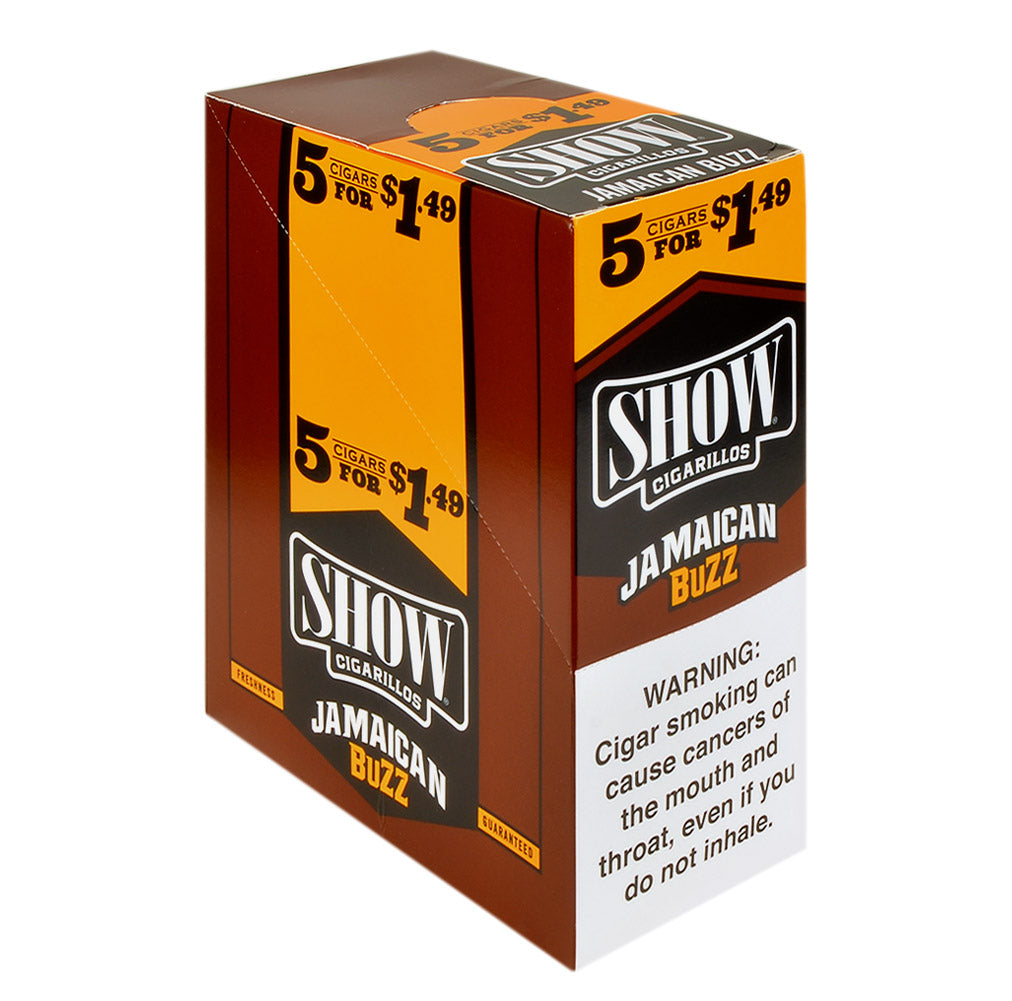 Show Cigarillos Jamaican Buzz 1.49 Pre-Priced 15 Packs of 5