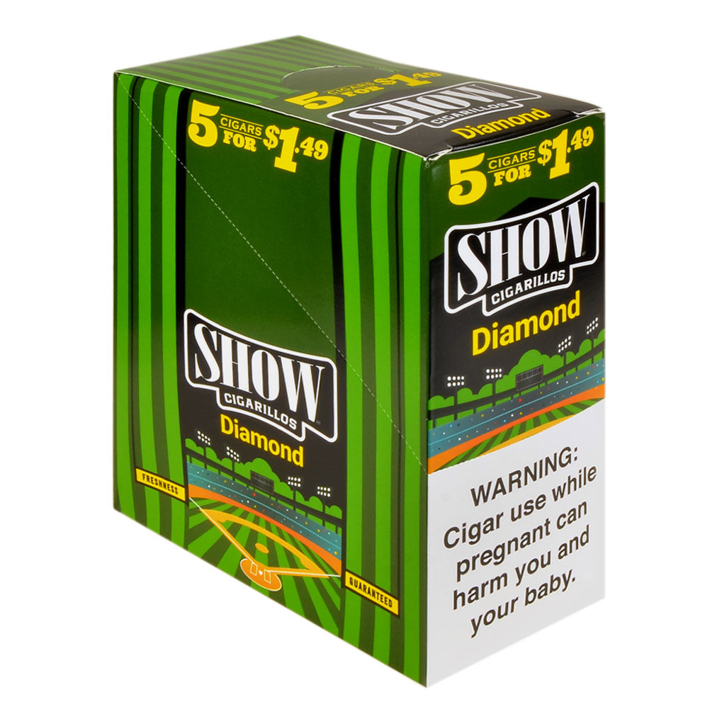 Show Cigarillos Diamond 1.49 Pre-Priced 15 Packs of 5