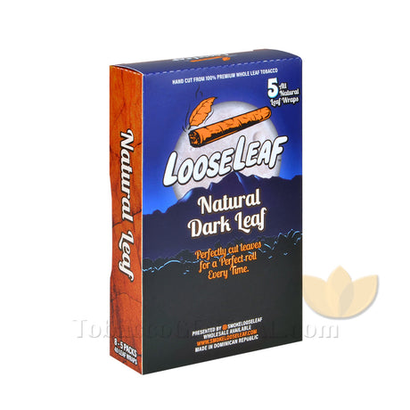 Loose Leaf Natural Dark Wraps 8 Packs of 5