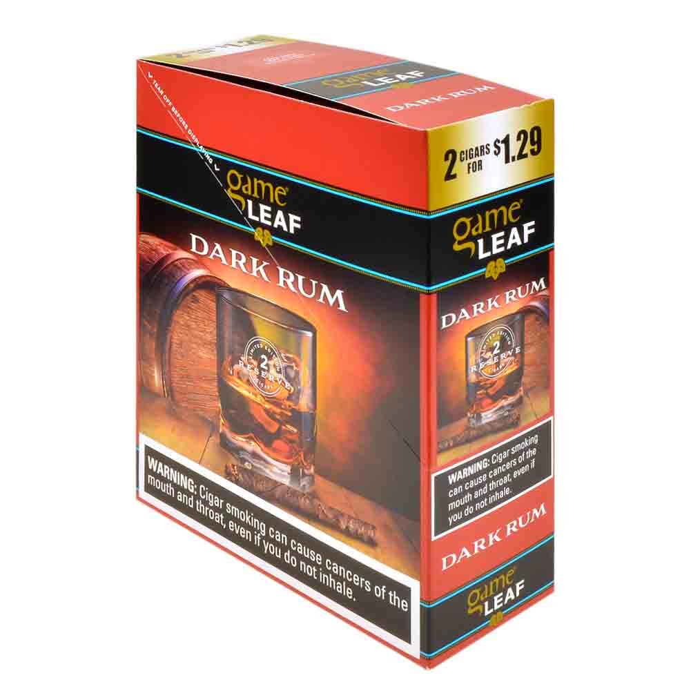 Game Leaf Cigarillos 1.29 Pre-Priced 15 Packs of 2 Dark Rum