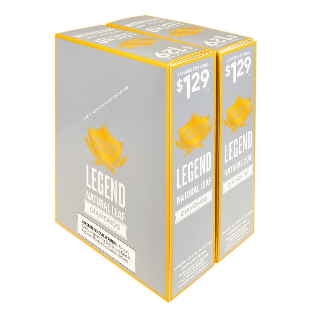 Swisher Sweets Legend Diamond 1.29 Pre-Priced Cigarillos 30 Packs of 2