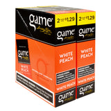 Game Cigarillos Foil White Peach 2 for 1.29 Pre-Priced 30 Packs of 2