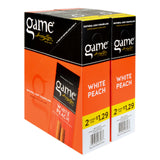 Game Cigarillos Foil White Peach 2 for 1.29 Pre-Priced 30 Packs of 2