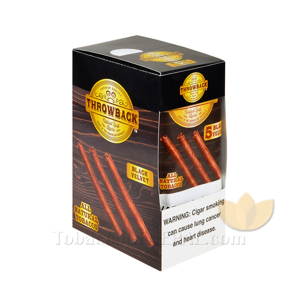 Throwback Black Velvet Natural Leaf Cigars 8 Packs of 5