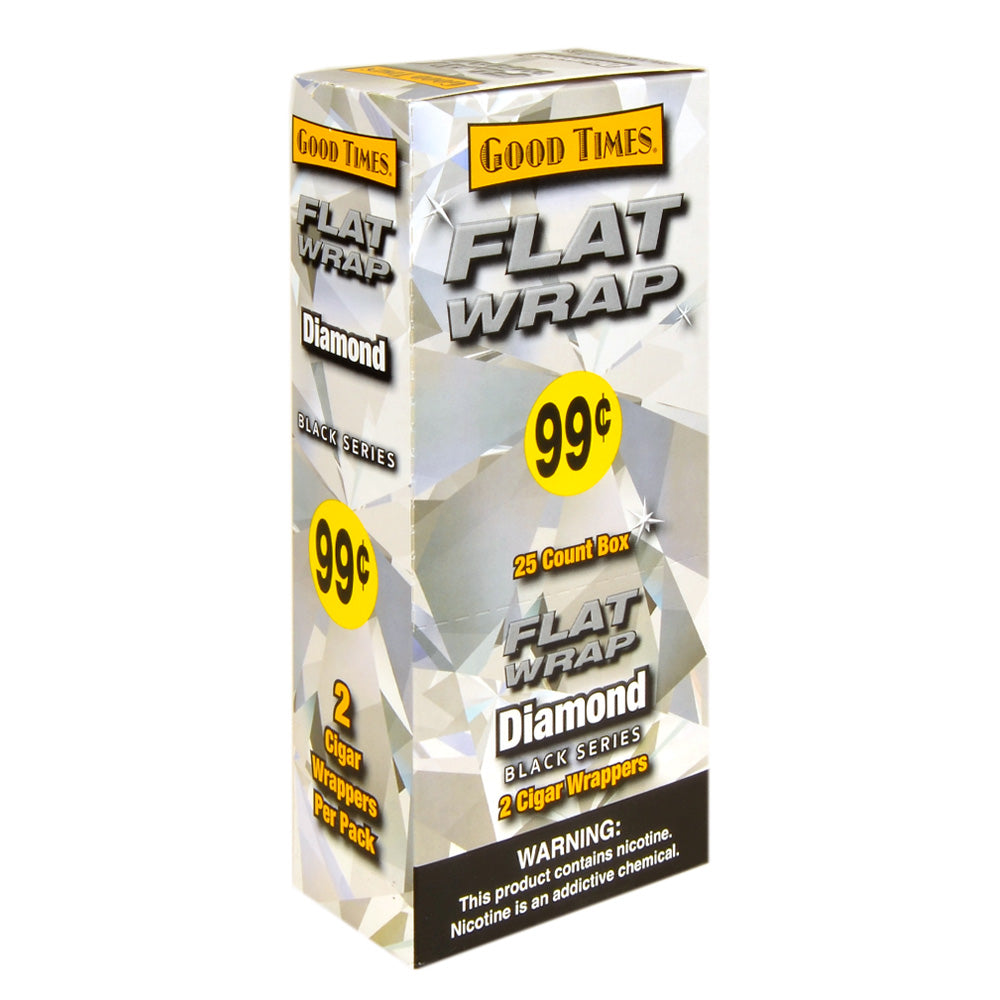 Good Times Flat Wraps Diamond 25 Packs of 2 Pre-Priced