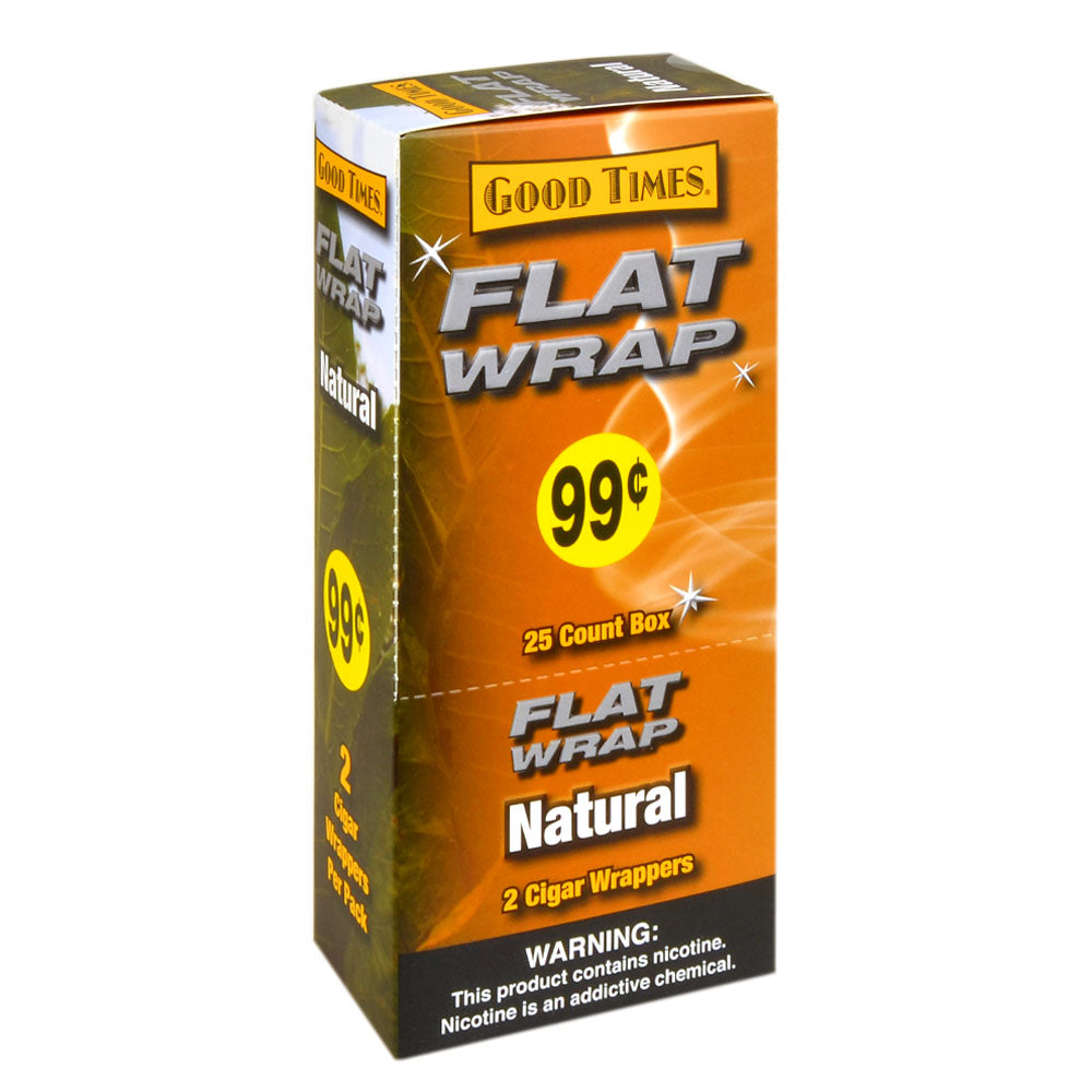 Good Times Flat Wraps Natural 25 Packs of 2 Pre-Priced