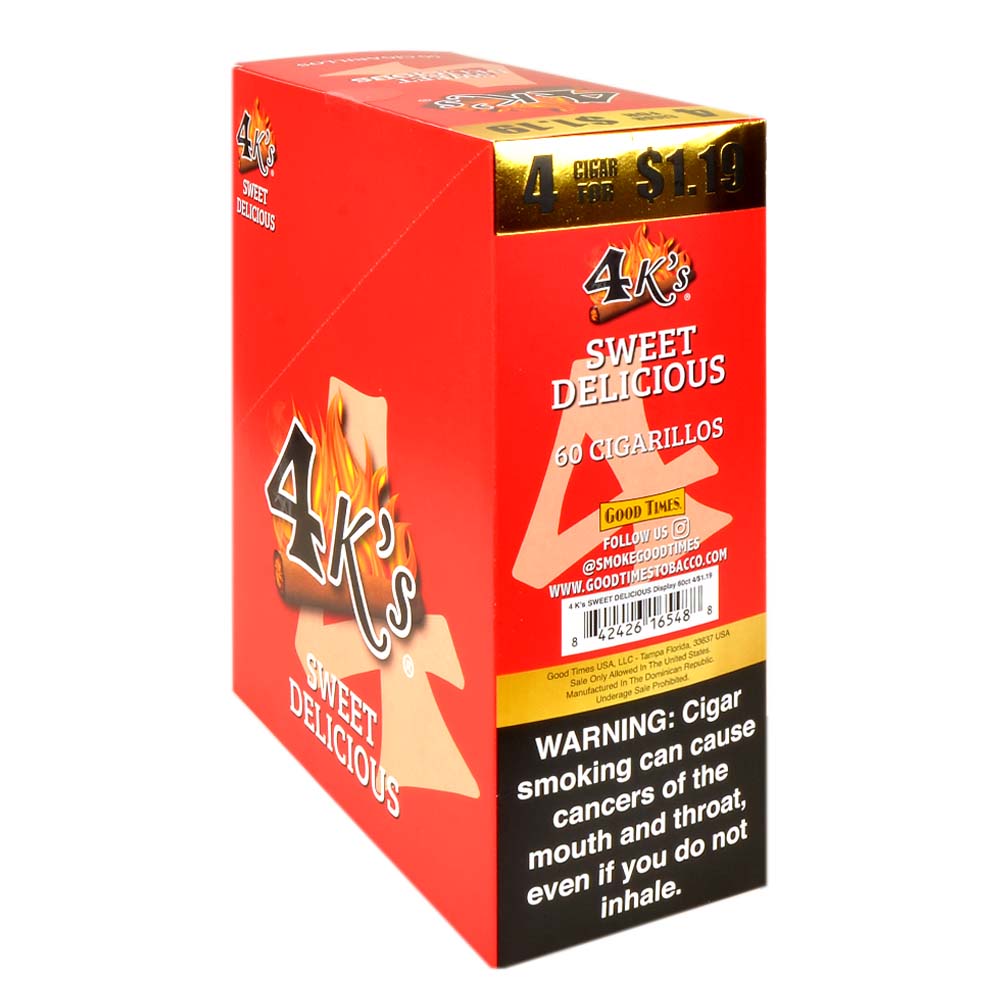 4 Kings Cigarillos 15 Packs of 4 Pre-Priced 1.19 Sweet Delicious