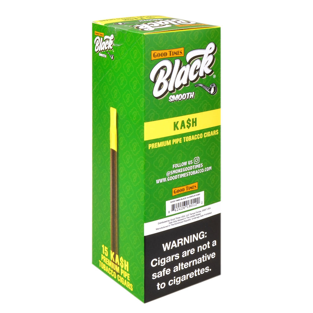 Good Times Black Smooth Cigarillos Kash Pack of 15