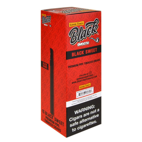 Good Times Black Smooth Cigarillos Black Sweet Pack of 15