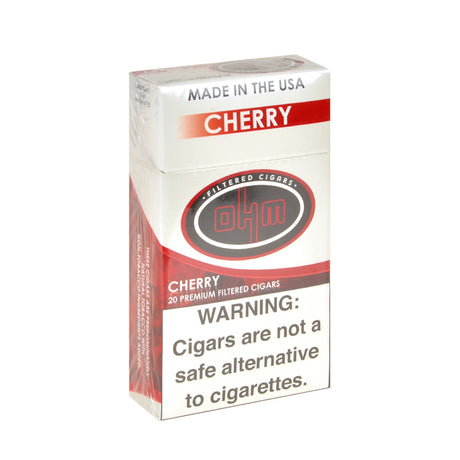 OHM Cherry Filtered Cigars 10 Packs of 20