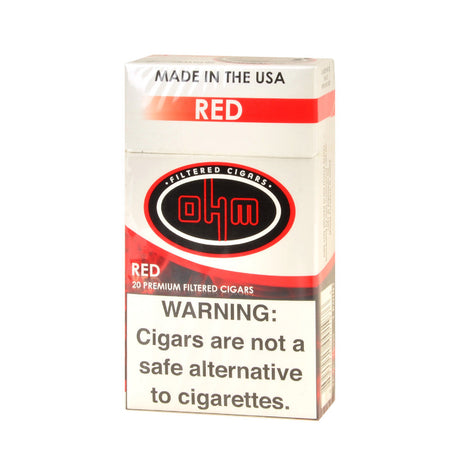 OHM Red (Full Flavor) Filtered Cigars 10 Packs of 20