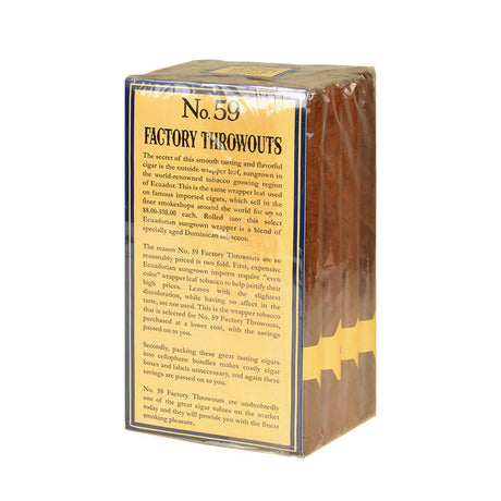 Factory Throwouts No. 59 Premium Cigars Bundle of 20