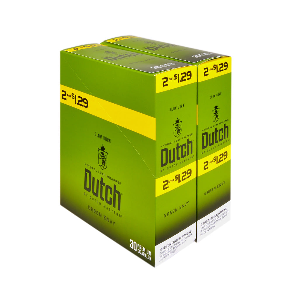 Dutch Masters Foil Green Envy 1.29 Pre-Priced Cigarillos 30 Packs of 2