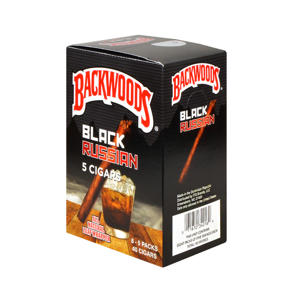 Backwoods Black Russian Cigars 8 Packs of 5