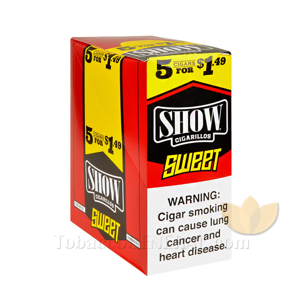 Show Cigarillos Sweet 1.49 Pre-Priced 15 Packs of 5