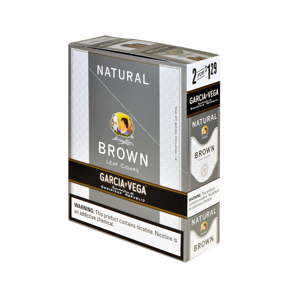 Garcia Y Vega Natural Brown Cigars 1.29 Cents Pre Priced 15 Packs of 2