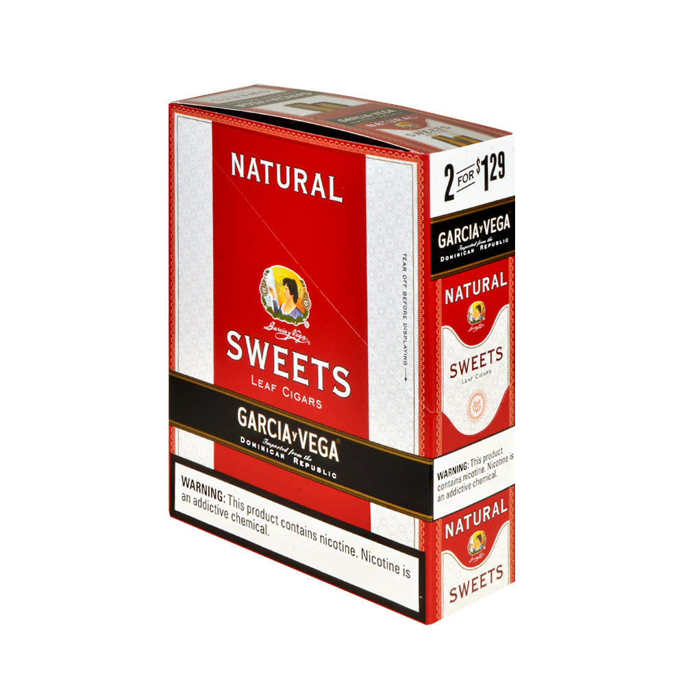 Garcia Y Vega Natural Sweet Cigars 1.29 Cents Pre Priced 15 Packs of 2