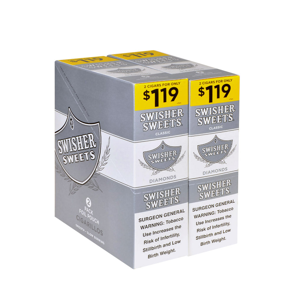 Swisher Sweets Diamonds Cigarillos 1.19 Pre-Priced 30 Packs of 2