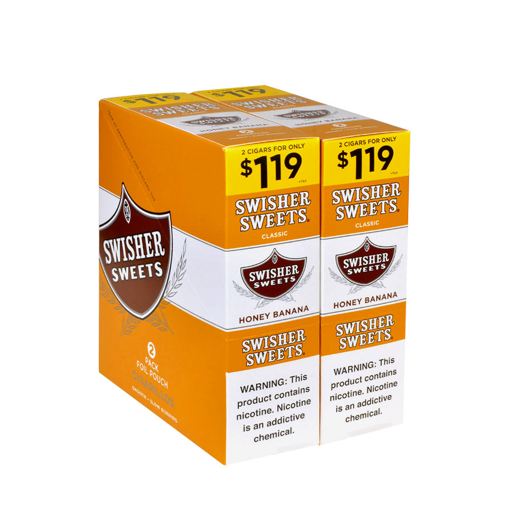 Swisher Sweets Honey Banana Cigarillos 1.19 Pre-Priced 30 Packs of 2