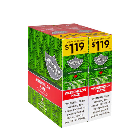 Swisher Sweets Watermelon Haze Cigarillos 1.19 Pre-Priced 30 Packs of 2