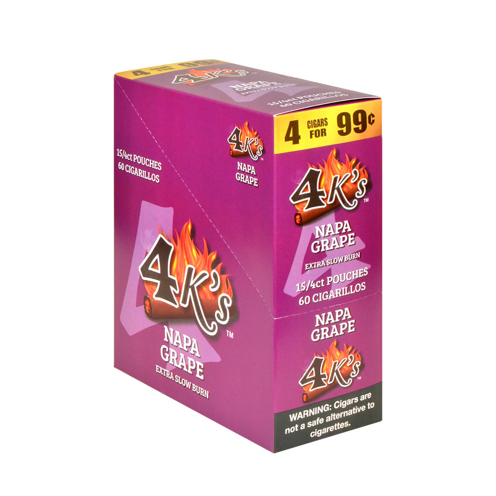 4 Kings Cigarillos 15 Packs of 4 Grape