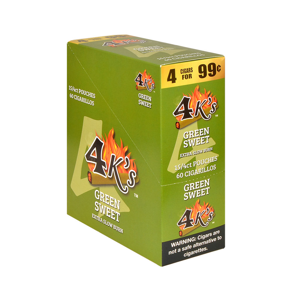 4 Kings Cigarillos 15 Packs of 4 Green Sweet