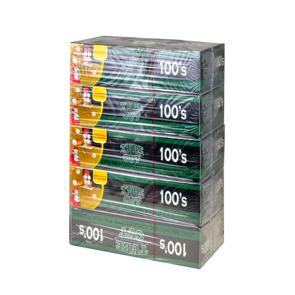 Gambler Tube Cut Filter Tubes 100 mm Menthol 5 Cartons of 200